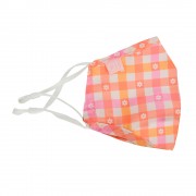 Contoured Face Mask - Daisy Gingham Small